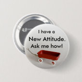 私は新しい態度を取る。頼何だ！ 缶バッジ (正面&裏面)