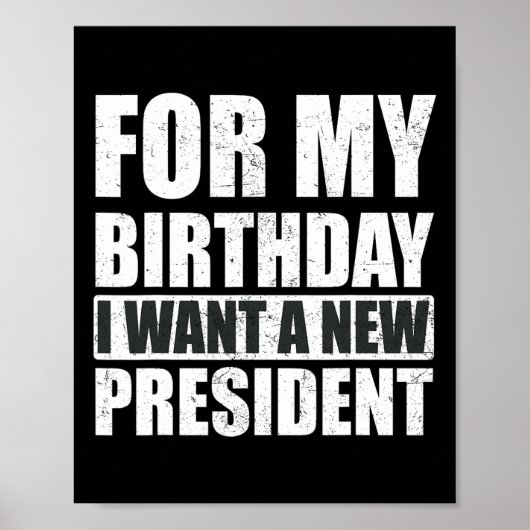 私は新しい社長が誕生日に入りたいおもしろい ポスター (正面)