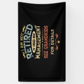 私は新しい退職した経営にはならない 横断幕 (縦)