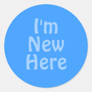 私は新しい。青。カスタム ラウンドシール