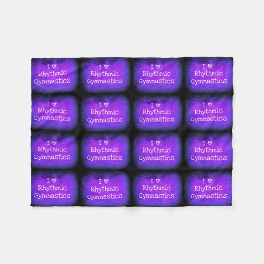 私は新体操のフリースブランケットを愛します フリースブランケット (正面(横))