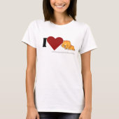 私は新生児の子ネコを愛します!  ワイシャツ Tシャツ (正面)