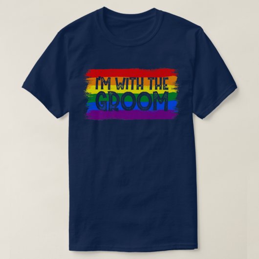 私は新郎LGBTゲイ Tシャツ (デザイン正面)