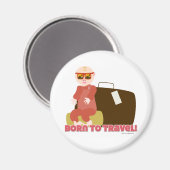 私は旅行し生まれた マグネット (正面/裏面)