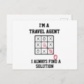 私は旅行エージェント、私は常に解決策を見つける ポストカード (正面/裏面)