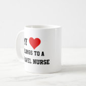 私は旅行ナースマグに所属している コーヒーマグカップ (正面左)