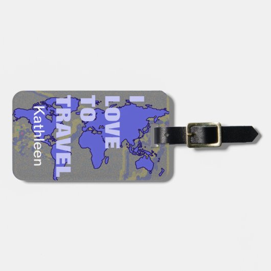 私は旅行 ラゲッジタグ (正面横)