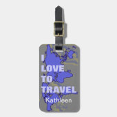 私は旅行 ラゲッジタグ (正面縦)