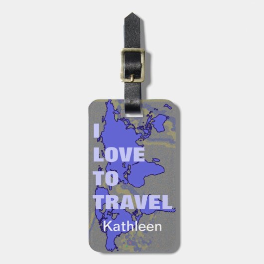 私は旅行 ラゲッジタグ (正面縦)