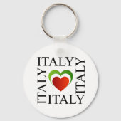 私は旗の色のイタリアイタリアンが大好きだ キーホルダー (正面)
