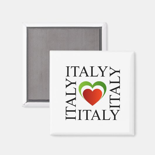 私は旗の色のイタリアイタリアンが大好きだ マグネット (正面/裏面)