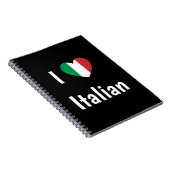 私は旗の色イタリアンのハート ノートブック (右側)