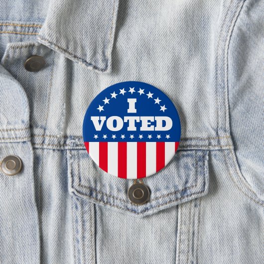 私は旗ボタンの選挙に投票した 缶バッジ (インサイチュ)