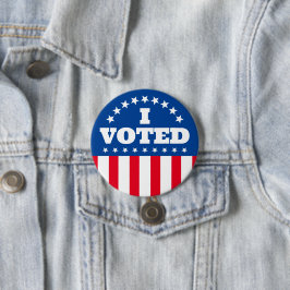 私は旗ボタンの選挙に投票した 缶バッジ