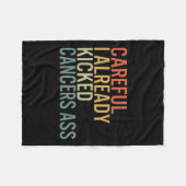 私は既にがんを生存者の回復を蹴った慎重 フリースブランケット (正面(横))