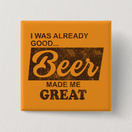 私は既にビールが美味しかった素晴らし 缶バッジ