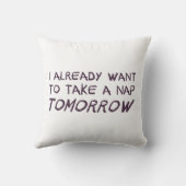 私は既に昼寝を明日取りたいと思います クッション (裏面)