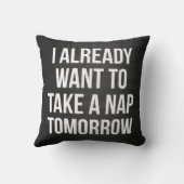 私は既に昼寝を明日取りたいと思います クッション (裏面)
