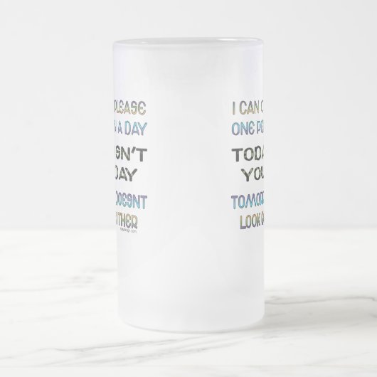 私は日のユーモア1人だけを喜ばしてもいいです フロストグラスビールジョッキ (中央)