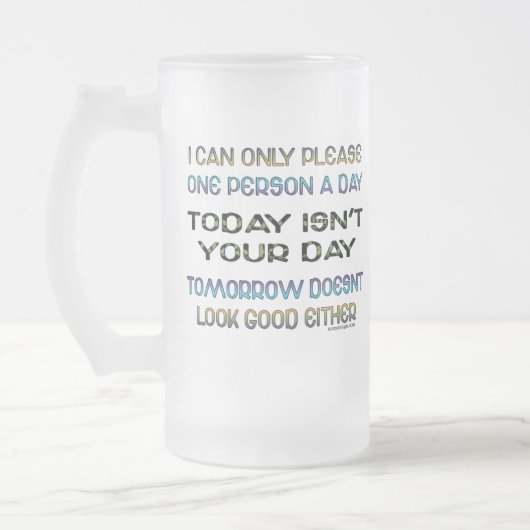 私は日のユーモア1人だけを喜ばしてもいいです フロストグラスビールジョッキ (左)