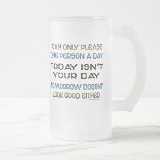 私は日のユーモア1人だけを喜ばしてもいいです フロストグラスビールジョッキ (右)