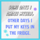 私は日の中には自分を驚かせる シール (正面)