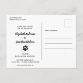 私は日付以外の彼女の最初の写真犬の結婚式を愛した 案内ポストカード (裏面)