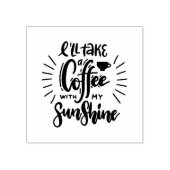 私は日光を当ててコーヒーを飲む ラバースタンプ (インプリント)