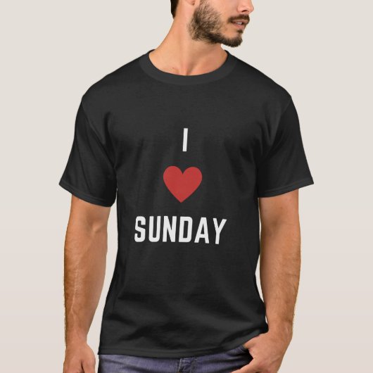 私は日曜日が大好きだ Tシャツ (正面)