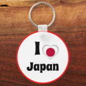 私は日本とハートが大好き – 国、旅行/スポーツ日本 キーホルダー (裏面)