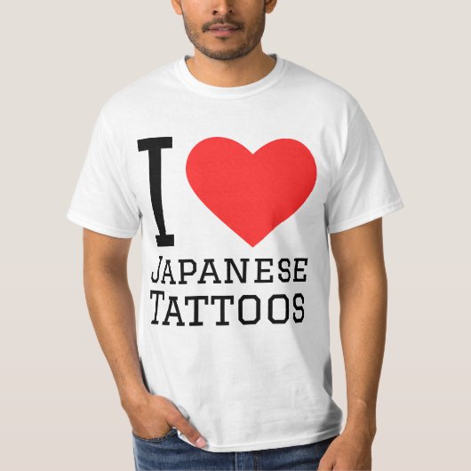 私は日本のタトゥーが好きです Tシャツ (正面)