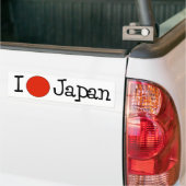 私は日本を愛します バンパーステッカー (トラック上)