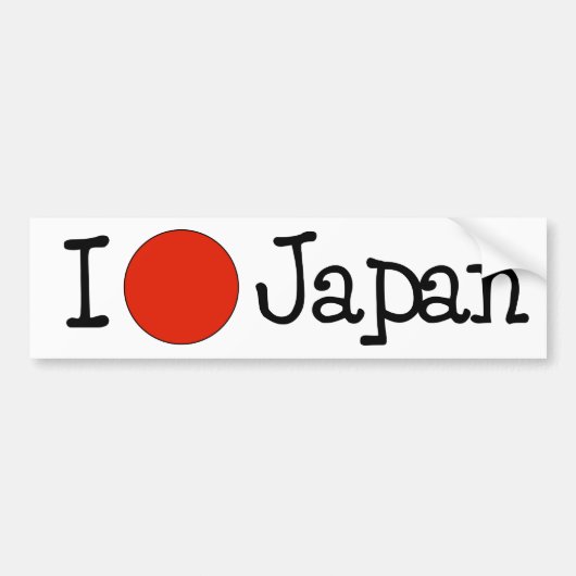 私は日本を愛します バンパーステッカー (正面)