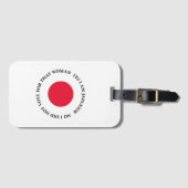 私は日本人です (白) ラゲッジタグ (正面横)
