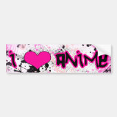 私は日本製アニメのバンパーステッカーを愛します バンパーステッカー (正面)