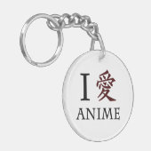 私は日本製アニメを愛します キーホルダー (正面左)
