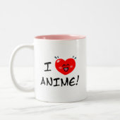 私は日本製アニメを愛します ツートーンマグカップ (左)