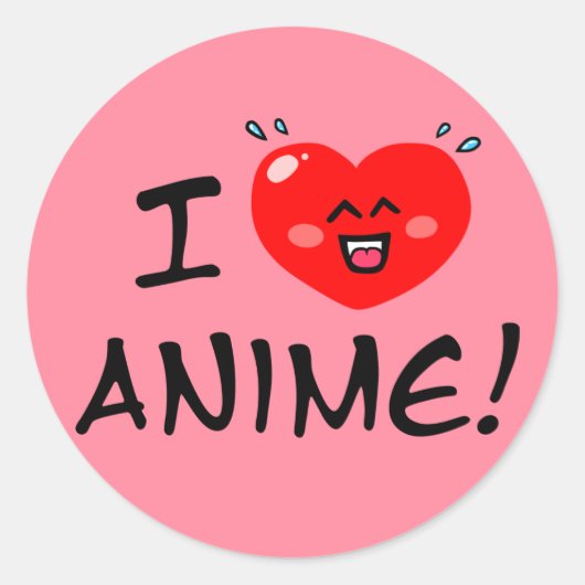 私は日本製アニメを愛します ラウンドシール (正面)