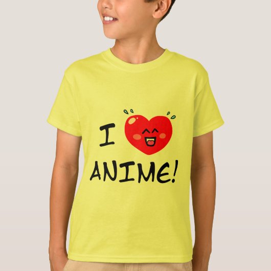 私は日本製アニメを愛します Tシャツ (正面)