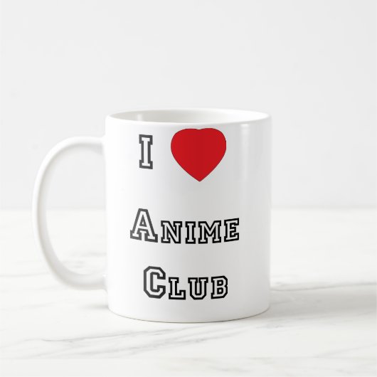 私は日本製アニメクラブマグを愛します コーヒーマグカップ (左)