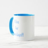 私は日forsnowの住んでいます!! マグカップ (正面左)