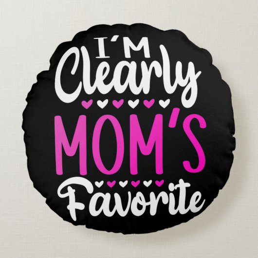 私は明らかに母お気に入りのの ラウンドクッション (正面)