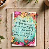 私は明るい人のかわいらしフローラがお洒落大好き カード