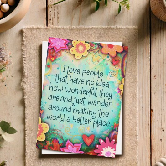 私は明るい人のかわいらしフローラがお洒落大好き カード