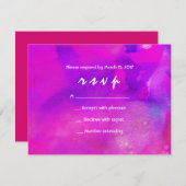 私は明るい赤紫色ウォーター色バルミツワー招待状 招待状 (正面/裏面)