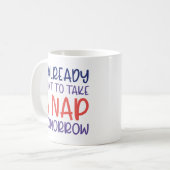 私は明日はもう昼寝したい コーヒーマグカップ (正面左)