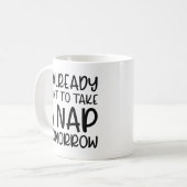 私は明日はもう昼寝したい コーヒーマグカップ (正面左)