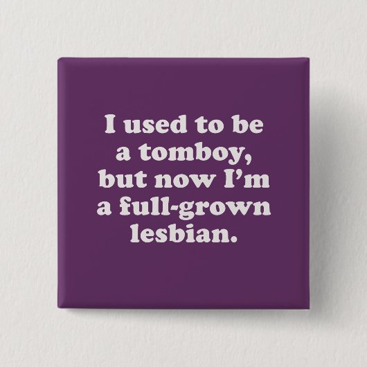 私は昔おてんば娘だった 缶バッジ (正面)