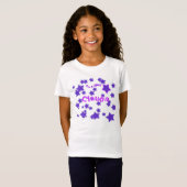 私は星です! 紫色及びピンクの星明かりのワイシャツ Tシャツ (正面フル)