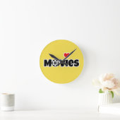私は映画が大好きです ラウンド壁時計 (ホーム)